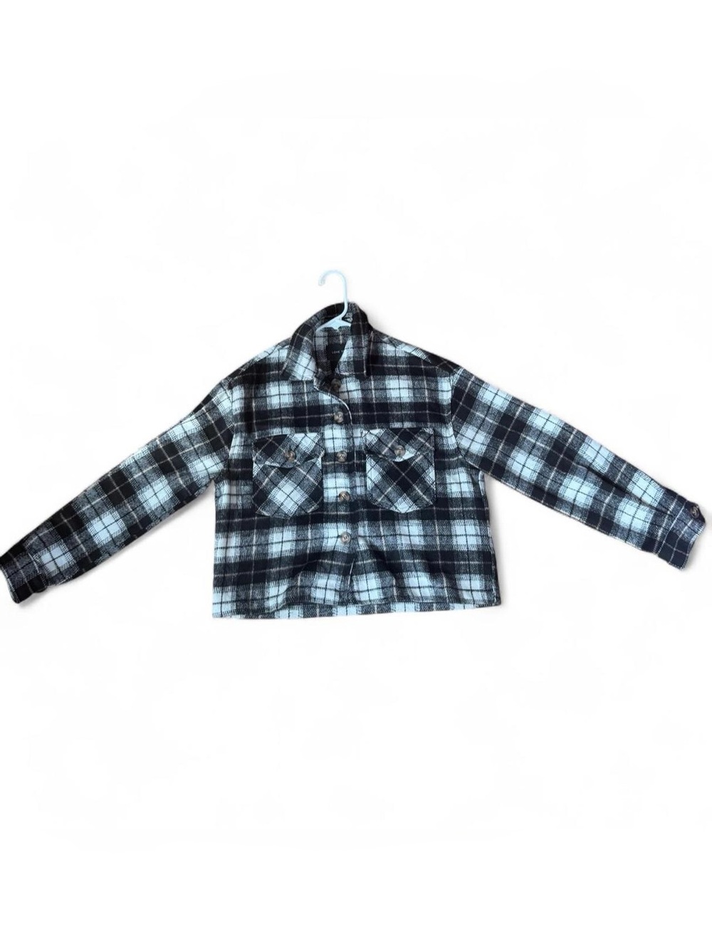 Love Tree Black and White Flannel Shacket